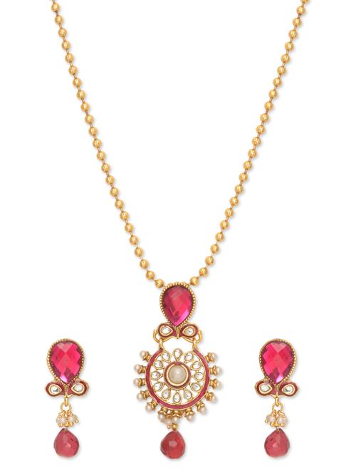 pink embellished pendant set - 9726794 - Very Small Image - 1