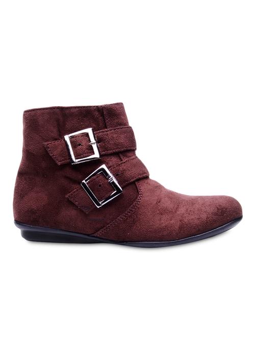 brown buckled suede ankle boots - 9728196 - Very Small Image - 1