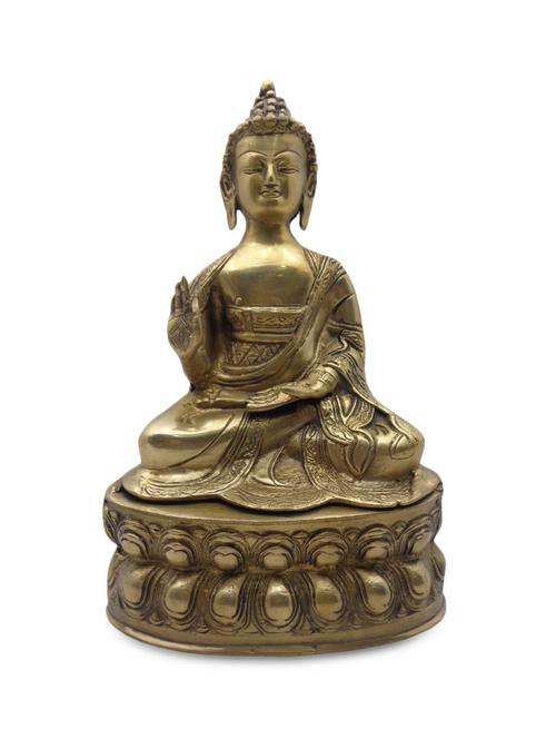 gold tone brass buddha - 9730251 - Very Small Image - 1
