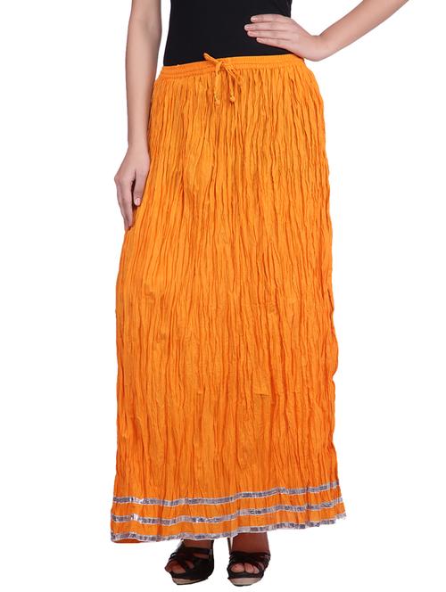 orange cotton maxi skirt - 9742028 - Very Small Image - 1