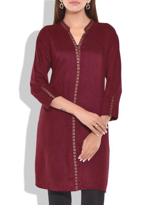 Cotton Viscose Hand Block Printed kurti - 9742387 - Very Small Image - 1