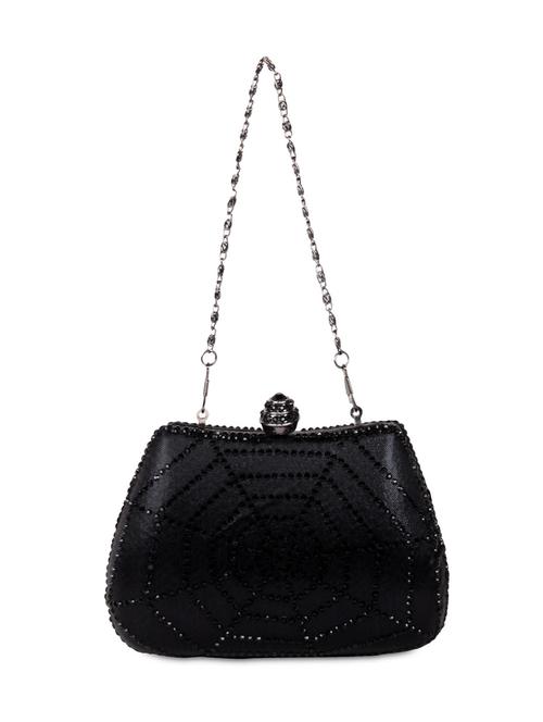 black pu embellished clutch - 9742831 - Very Small Image - 1