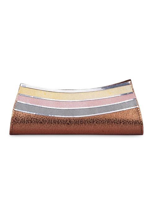 brown pu clutch - 9750760 - Very Small Image - 1