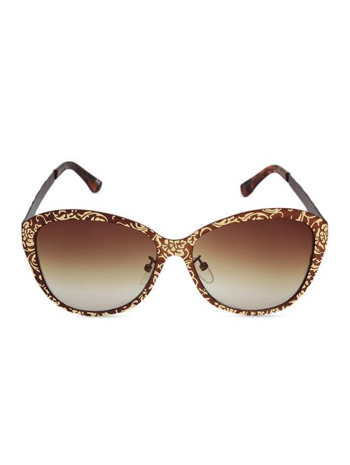 brown & golden cat-eye sunglasses - 9756122 - Very Small Image - 1