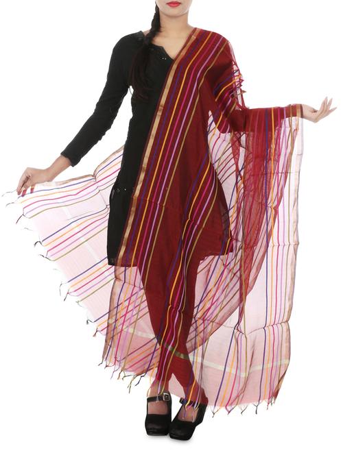 red art silk dupatta - 9756716 - Very Small Image - 1