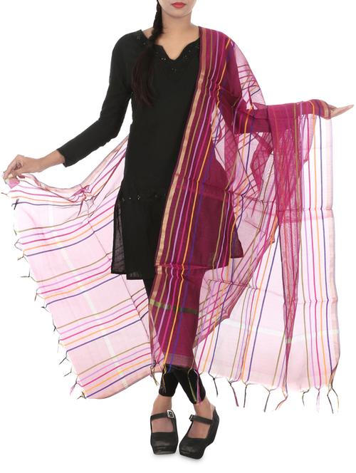 pink art silk dupatta - 9756717 - Very Small Image - 1