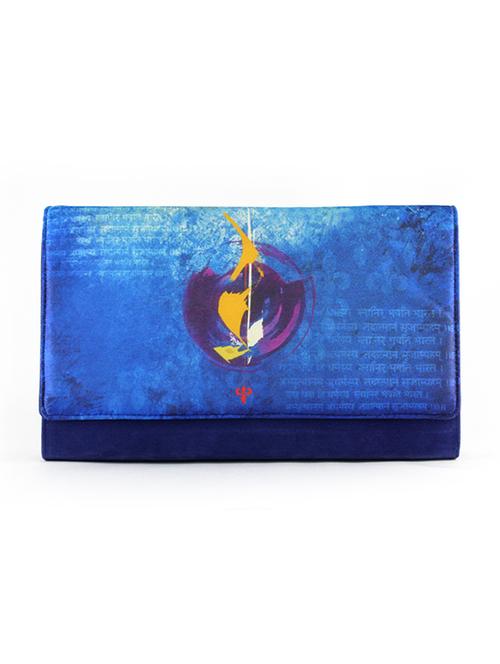 blue graphic printed clutch - 9758320 - Very Small Image - 1