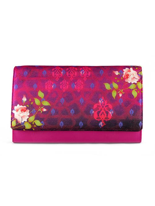 pink graphic printed clutch - 9758331 - Very Small Image - 1