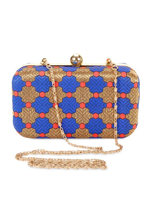 brocade art silk box clutch - 9758385 - Very Small Image - 1