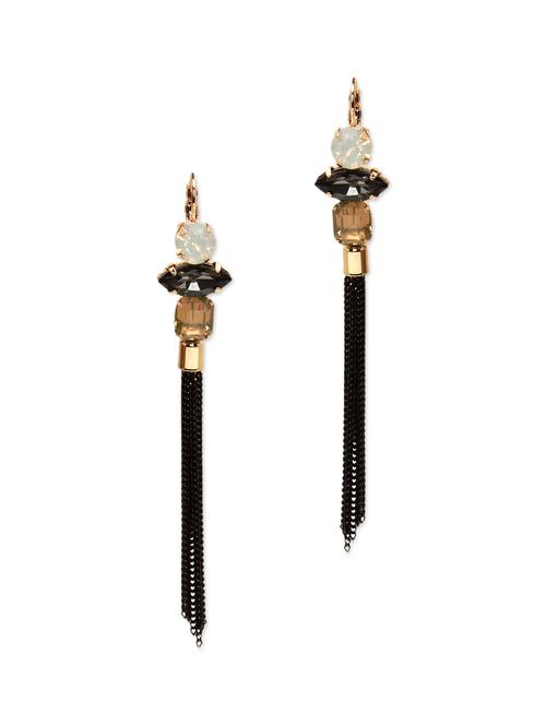 black metal alloy earrings - 9758509 - Very Small Image - 1