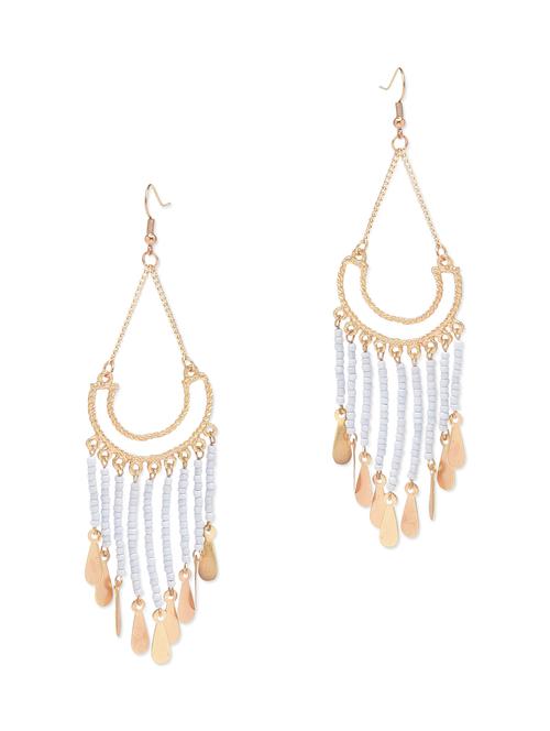 statement gold drop earrings - 9761936 - Very Small Image - 1