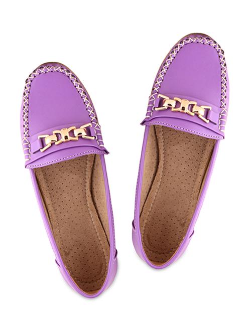 purple leatherette loafer - 9763198 - Very Small Image - 1