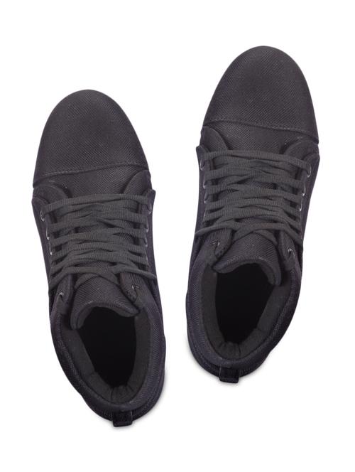 black leatherette sneakers - 9763201 - Very Small Image - 1