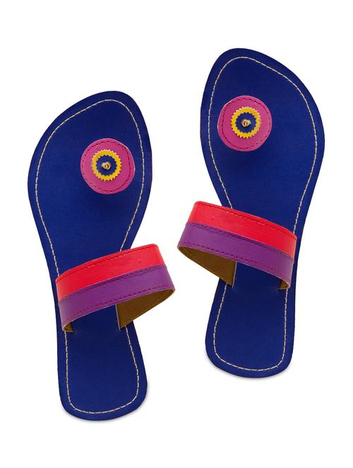 blue colour Leather Mojaris - 9764132 - Very Small Image - 1