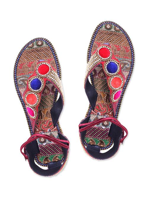 multi colour Fabric Mojaris - 9764169 - Very Small Image - 1