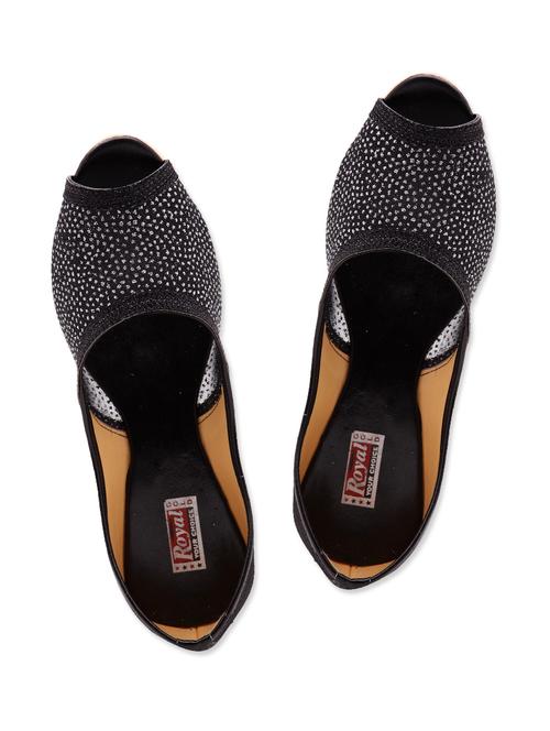 black colour Leatherette Mojaris - 9764193 - Very Small Image - 1
