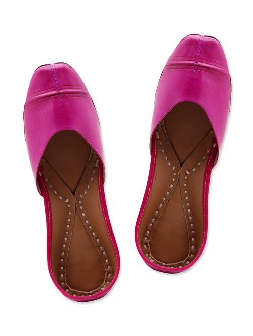 pink colour Leather Mojaris - 9764199 - Very Small Image - 1