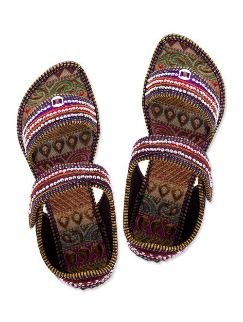 multi colour Fabric Mojaris - 9764207 - Very Small Image - 1