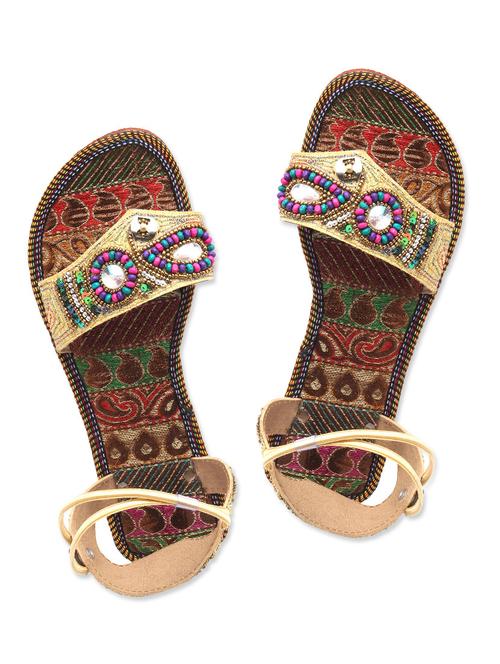 multi colour ethnic sandals - 9764231 - Very Small Image - 1
