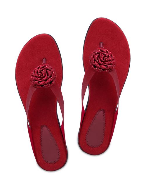 red colour Suede Sandals - 9764279 - Very Small Image - 1