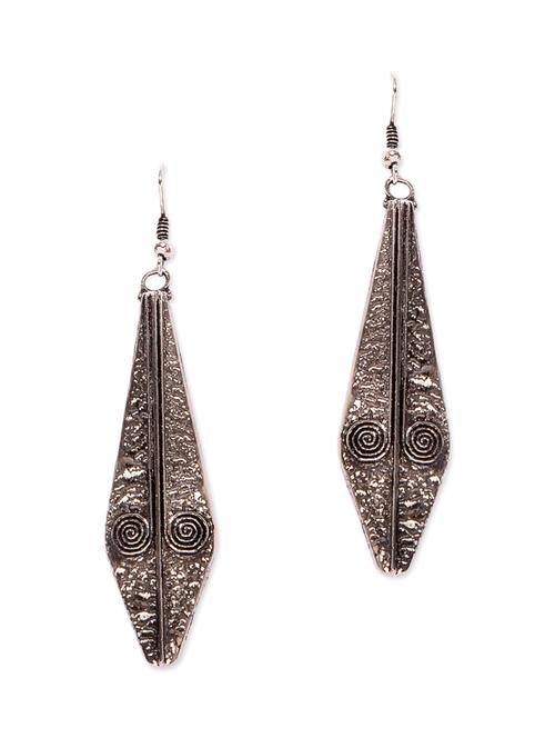 silver metal alloy drop earring - 9767126 - Very Small Image - 1
