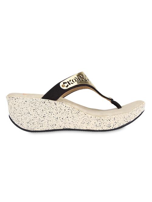 black color leatherette wedges - 9768705 - Very Small Image - 1