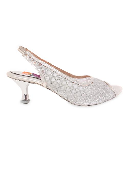 silver Mesh , Faux Leather sandal - 9768749 - Very Small Image - 1