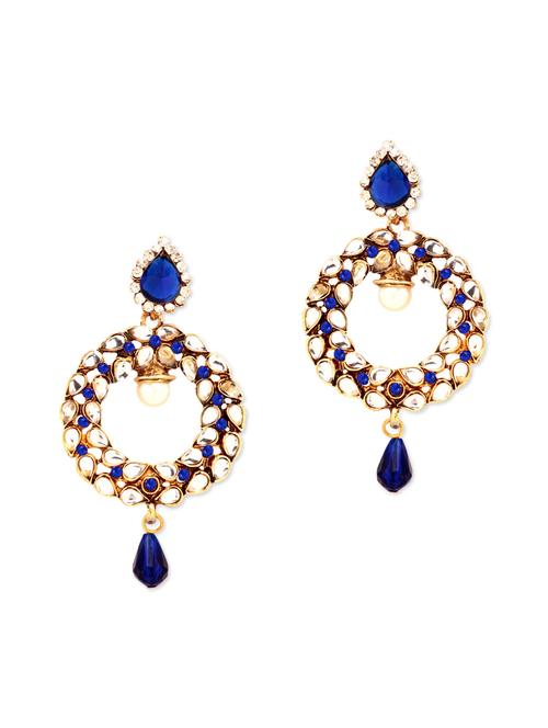 multicolor embellished chand bali earrings - 9770248 - Very Small Image - 1
