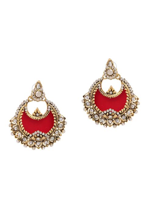 multicolor embellished chand bali earrings - 9770271 - Very Small Image - 1