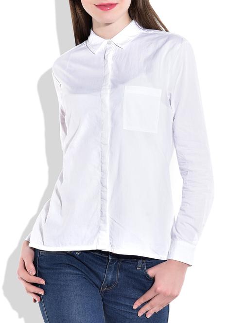 plain white office wear shirt - 9770505 - Very Small Image - 1