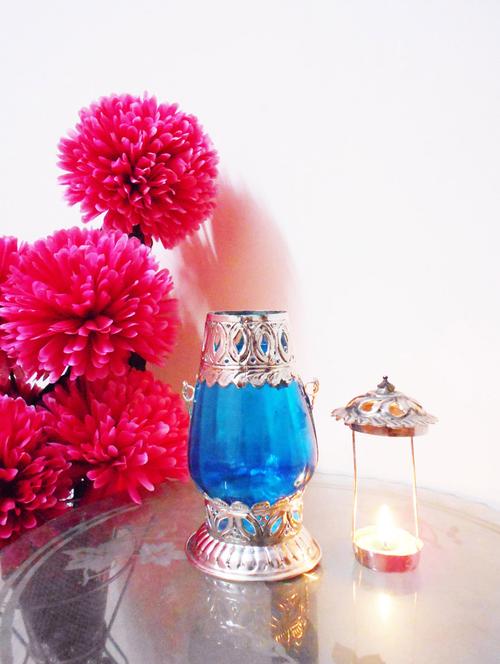 blue metal lantern - 9770743 - Very Small Image - 1