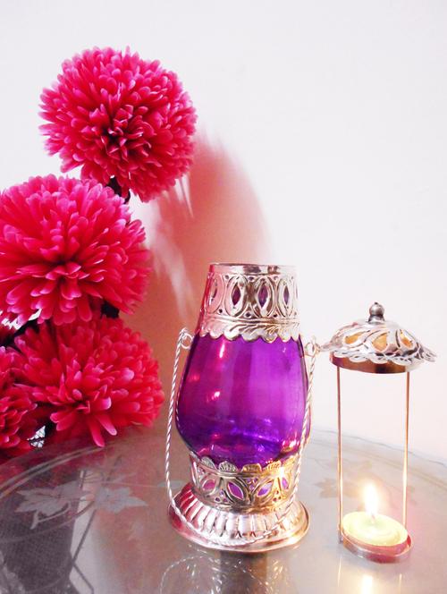 purple metal lantern - 9770747 - Very Small Image - 1