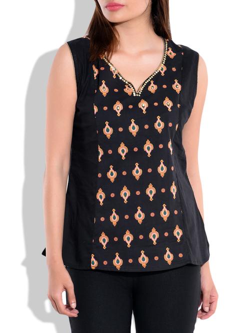 black cambricshort kurti - 9771443 - Very Small Image - 1