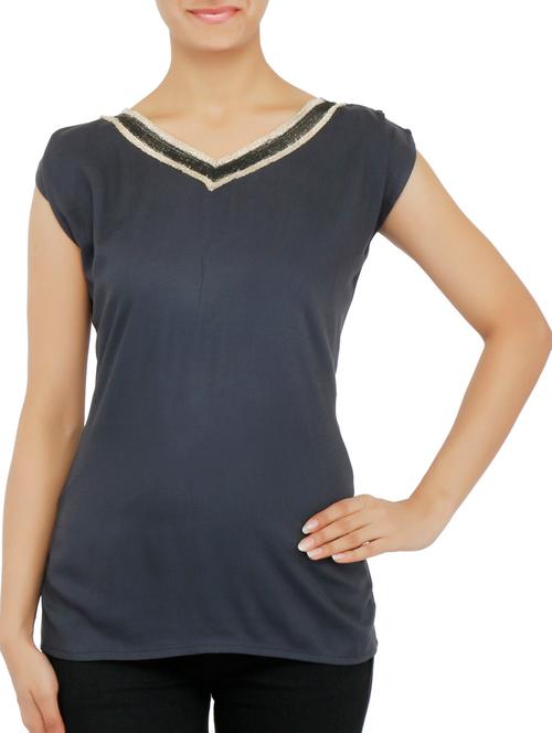 plain grey modal kurta - 9771521 - Very Small Image - 1