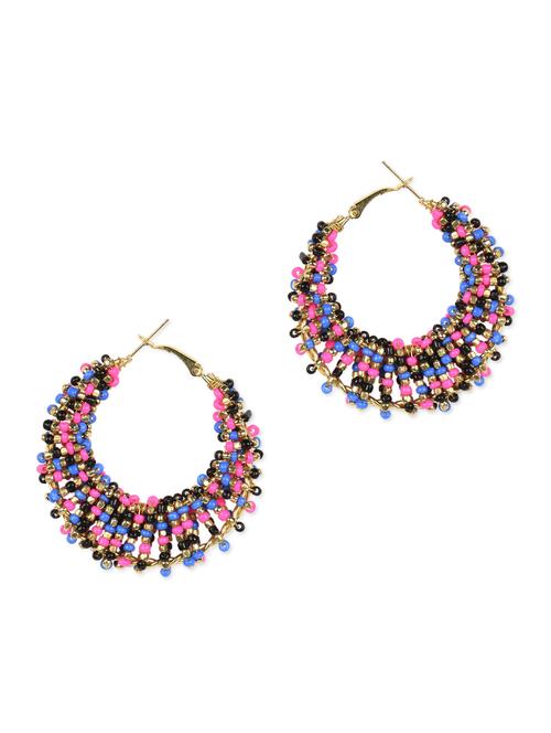 round multi colour beads earring - 977175 - Very Small Image - 1