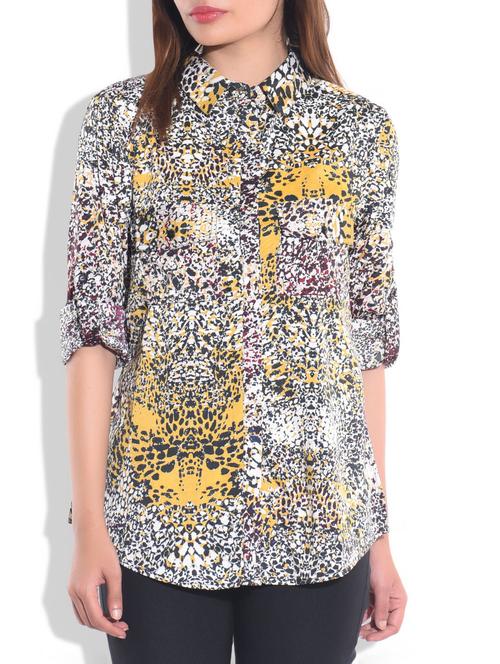 multicolor polyester printed shirt - 9775740 - Very Small Image - 1