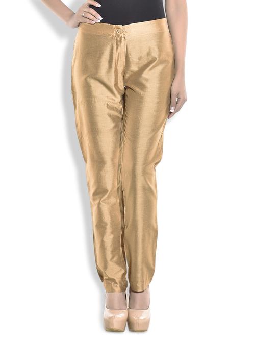 solid beige straight-leg trousers - 9781234 - Very Small Image - 1