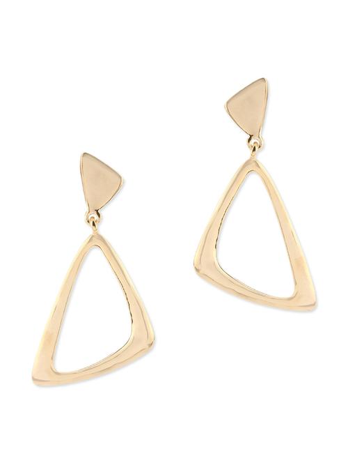 golden triangular dangler earrings - 9782732 - Very Small Image - 1