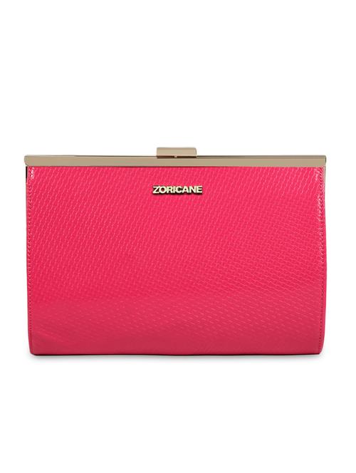 pink leatherette clutch - 9784049 - Very Small Image - 1