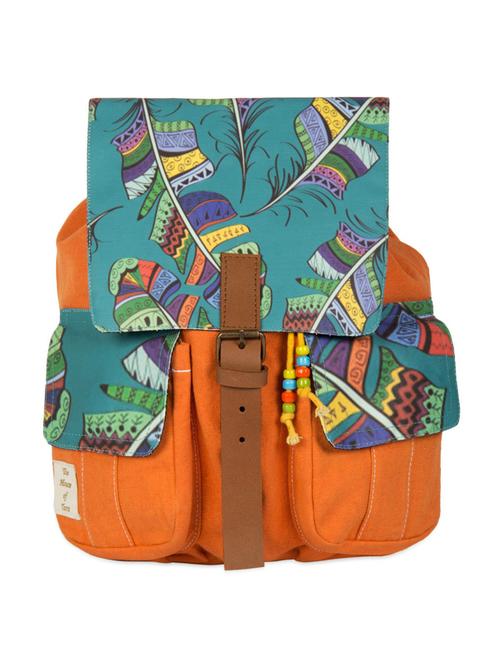 orange backpack with printed flaps - 978639 - Very Small Image - 1