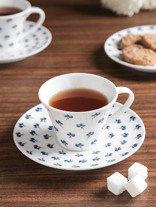 white porcelain cup & saucer set - 9787793 - Very Small Image - 1