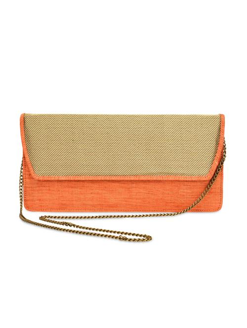 peach and gold silk sling bag - 9792229 - Very Small Image - 1