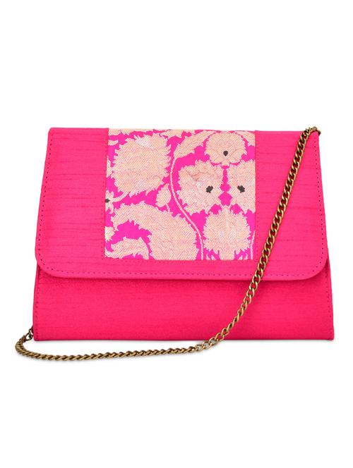 fuchsia and gold brocade silk sling - 9792249 - Very Small Image - 1