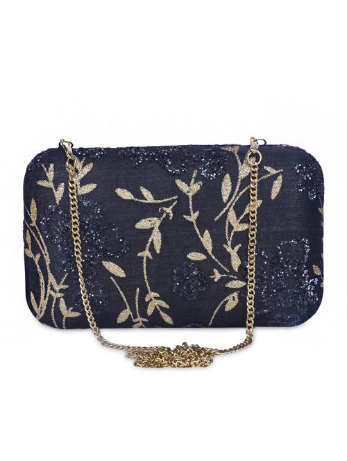 black floral sequined and printed net sling bag - 9792288 - Very Small Image - 1