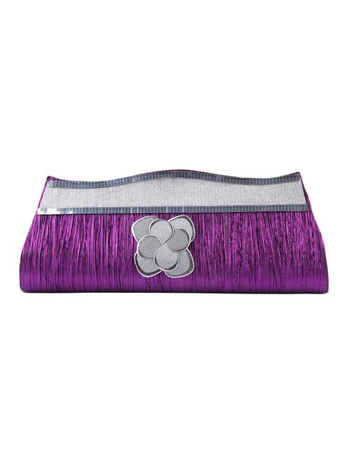 purple satin clutch - 9805752 - Very Small Image - 1