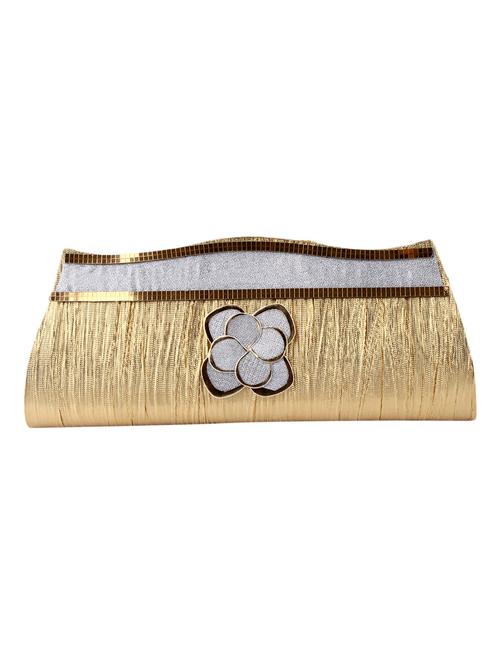 golden satin clutch - 9805754 - Very Small Image - 1