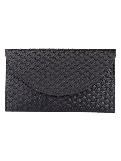 black weaved leatherette clutch - 9805774 - Very Small Image - 1