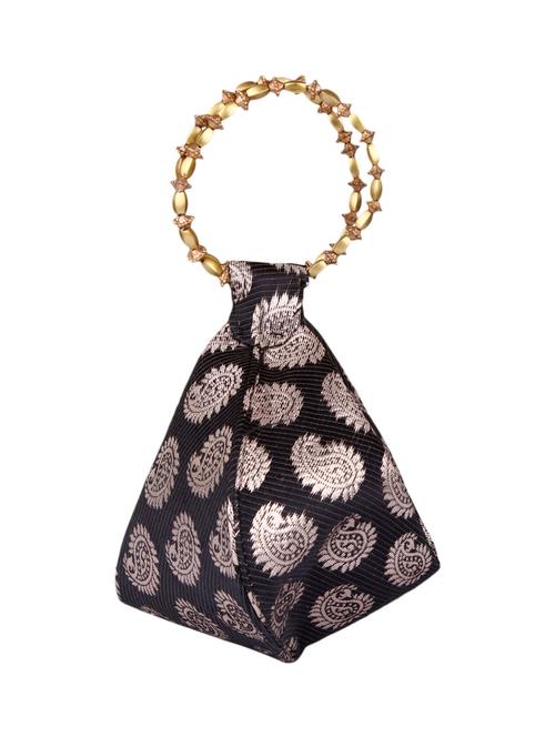 black silk potli - 9805781 - Very Small Image - 1