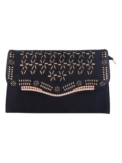 black leatherette clutch - 9805795 - Very Small Image - 1