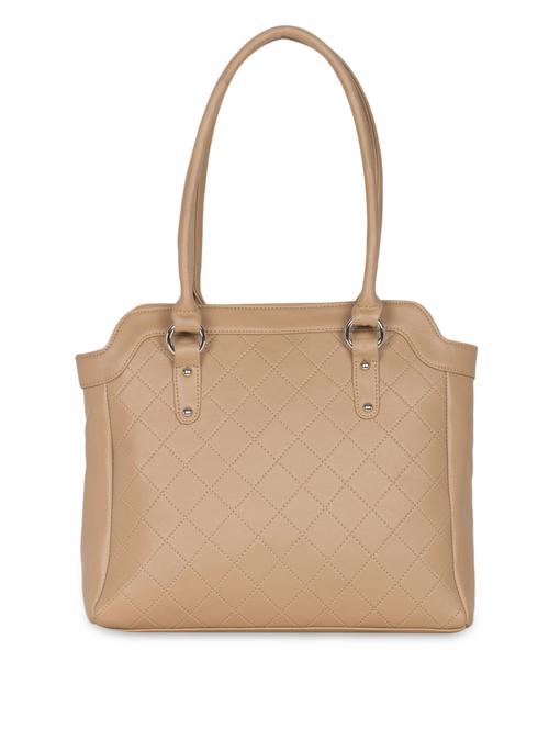 beige leatherette handbag - 9806397 - Very Small Image - 1